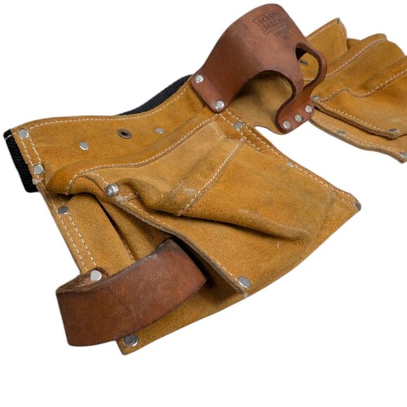 Master Mechanic Leather Tool Belt Master MM370X-3 Double Pouch Adjustable - Picture 13 of 16